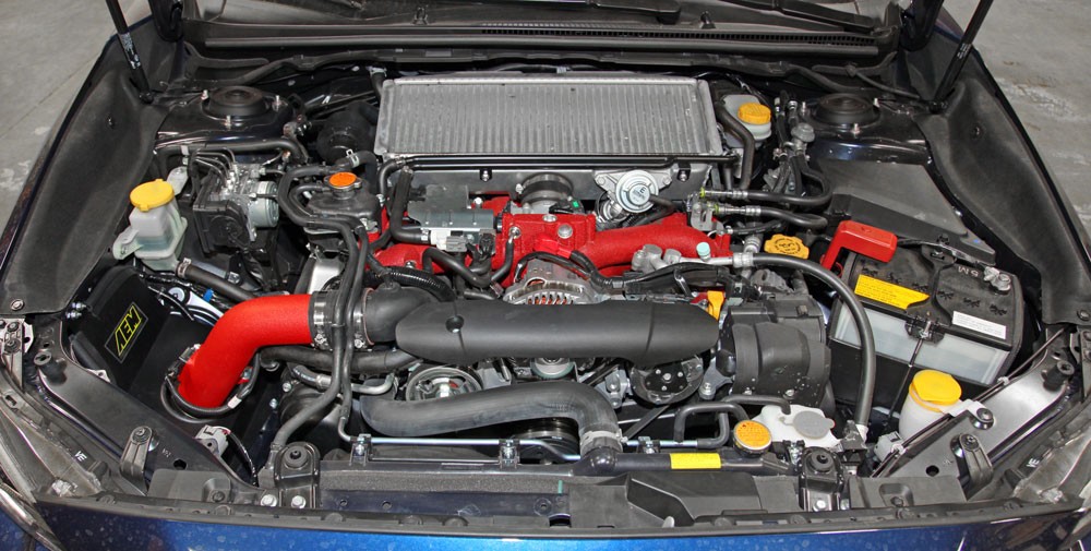 AEM CAI Cold Air Intake System Wrinkle Red Fits Subaru WRX EJ255 STi EJ257 08-14