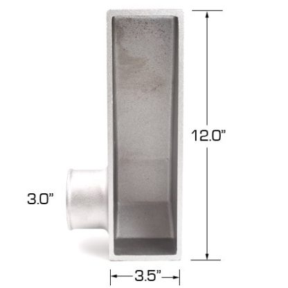3-in Outlet Bottom Left Aluminum End Tank (One End Tank) - Universal