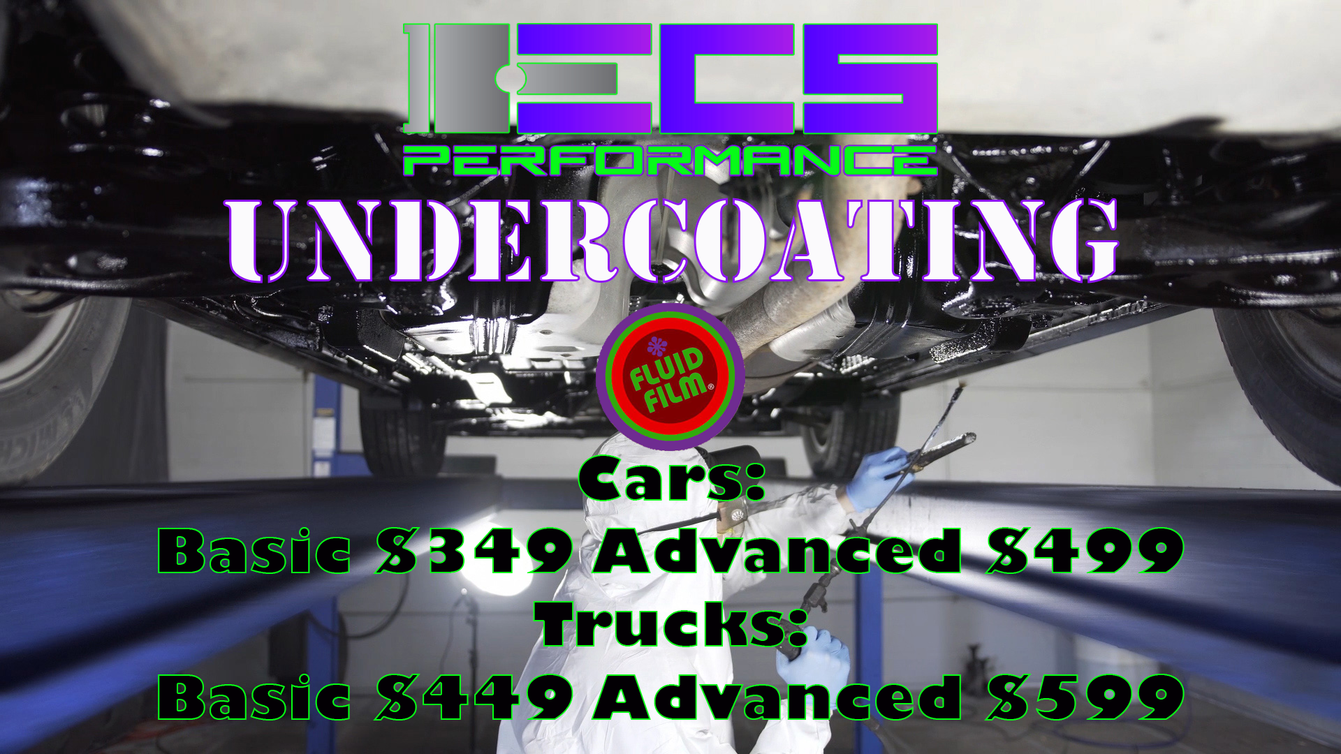 Undercoating Breakdown
 Basic: no preparation before coating. Advanced: full undertray removal and surface preparation done before spraying.